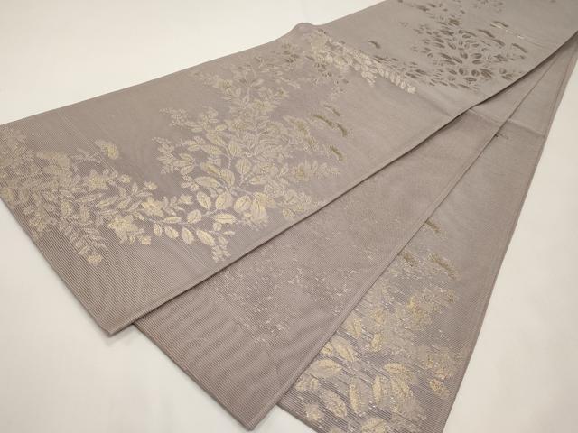 平和屋着物*夏物 六通柄袋帯 秋草文 金糸 正絹 逸品 CABI8514tx