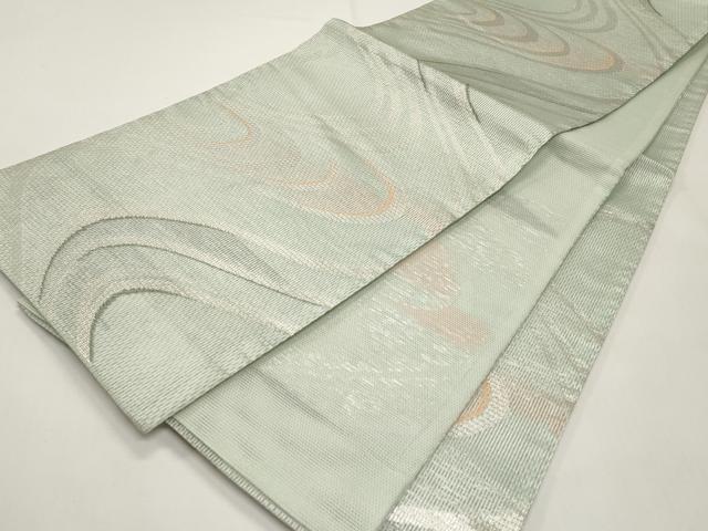 平和屋着物*夏物 六通柄 京袋帯 流水文 銀糸 CABI8531tx