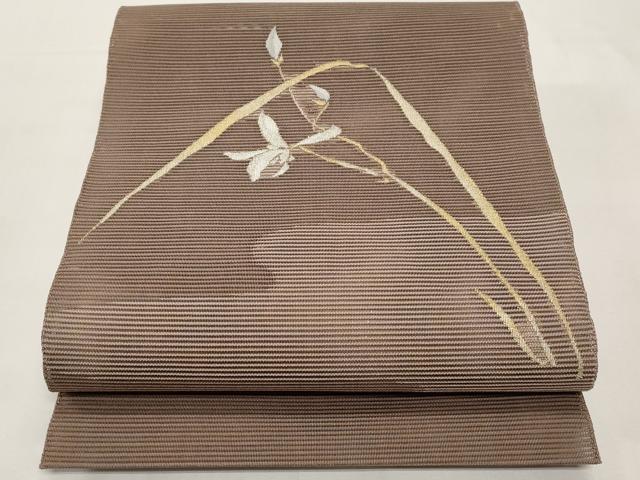 平和屋着物*夏物 八寸名古屋帯 絽綴れ 霞草花文 金銀糸 正絹 逸品 CABI8535tx