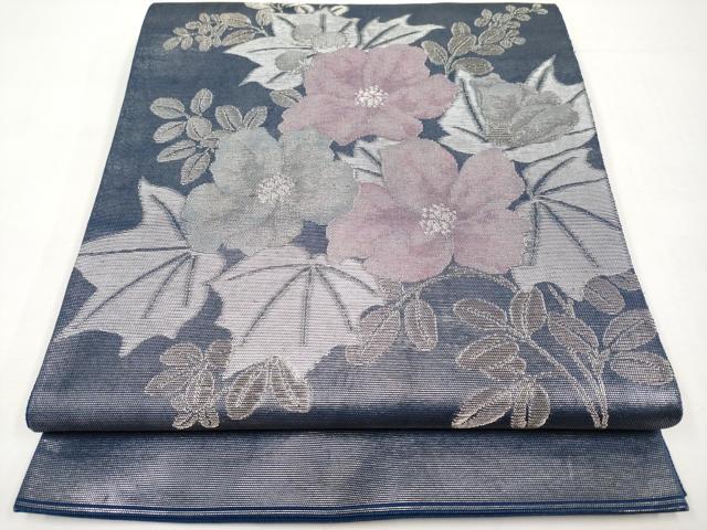平和屋着物*夏物 太鼓柄袋帯 草花文 金銀糸 正絹 逸品 CABI8544tx