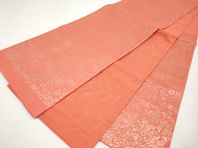 平和屋着物*夏物 六通柄袋帯 正倉院花唐草文 金糸 正絹 逸品 未使用 CABI8549tx