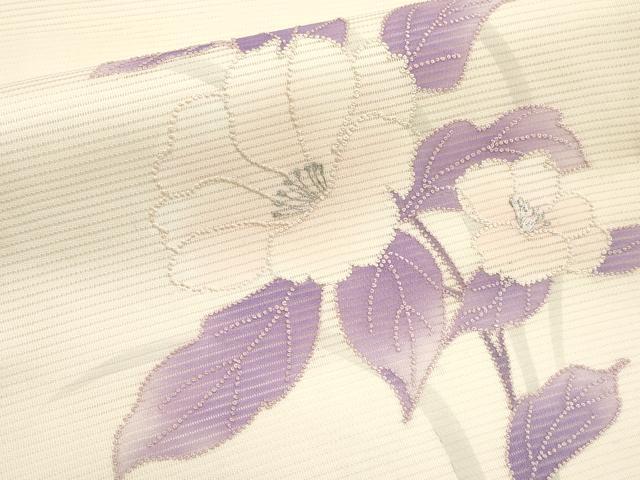 平和屋着物*夏物 中国三大刺繍 相良刺繍 九寸名古屋帯 枝花文 銀糸 正絹 逸品 CABI8552tx