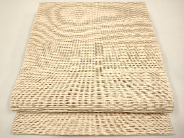 平和屋着物*夏物 八寸名古屋帯 よろけ縞 洗柿色 正絹 逸品 CABI8567tx