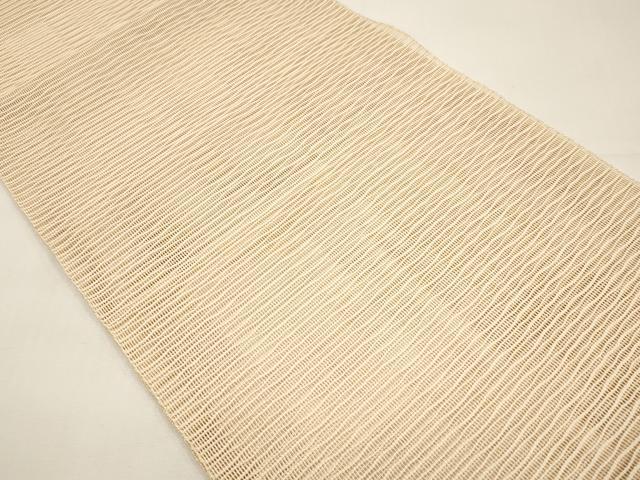 平和屋着物*夏物 八寸名古屋帯 よろけ縞 洗柿色 正絹 逸品 CABI8567tx