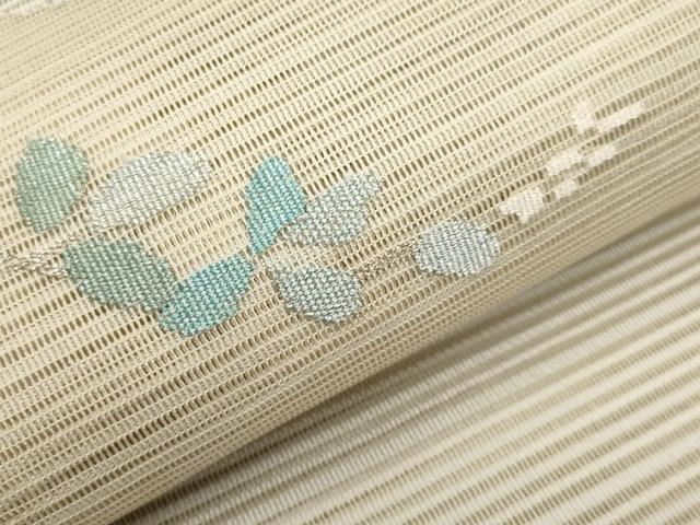 平和屋着物*夏物 八寸名古屋帯 絽綴れ 流水枝花文 金銀糸 正絹 逸品 CABI8569tx