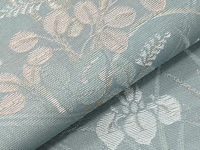 平和屋着物*夏物 六通柄袋帯 草花文 金糸 正絹 逸品 CABI8578tx