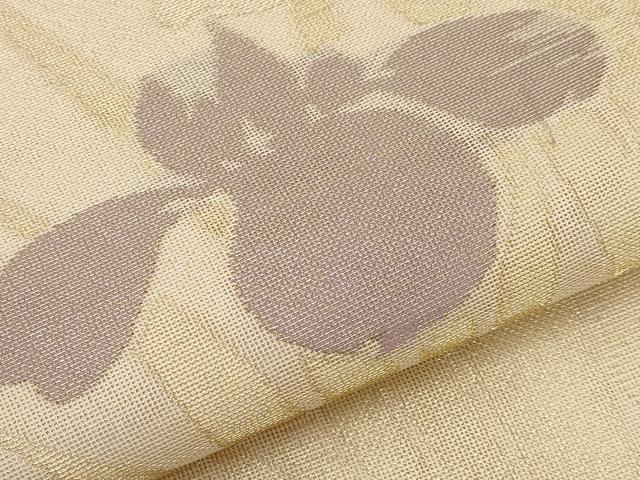 平和屋着物*夏物 六通柄袋帯 杜若 金糸 正絹 逸品 CABI8580tx