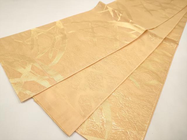 平和屋着物*夏物 全通柄袋帯 籬文 金糸 正絹 逸品 未使用 CABI8588tx