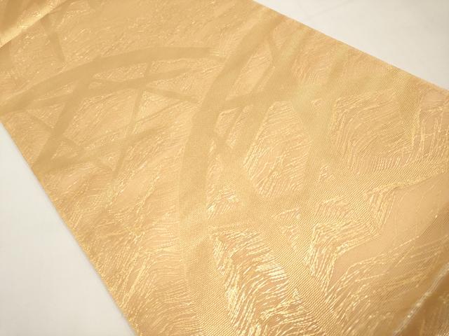 平和屋着物*夏物 全通柄袋帯 籬文 金糸 正絹 逸品 未使用 CABI8588tx