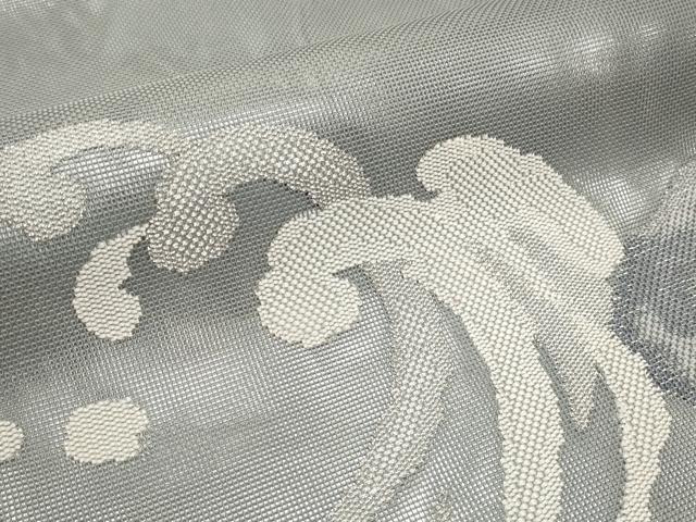 平和屋着物*夏物 太鼓柄袋帯 立波文 銀糸 正絹 逸品 CABI8590tx