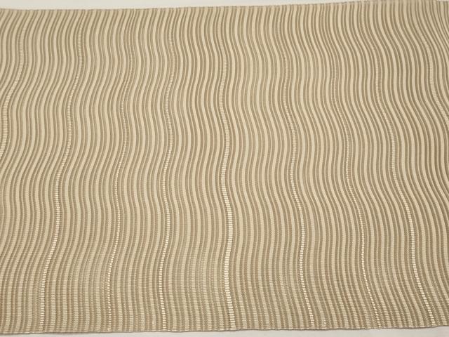 平和屋着物*夏物 八寸名古屋帯 絽綴れ よろけ縞 柴染色 正絹 逸品 未使用 CABI8596tx