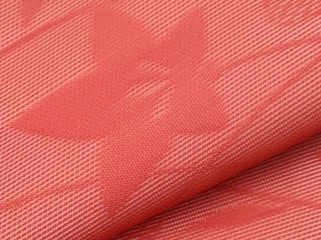 平和屋着物*夏物 九寸名古屋帯 桔梗 赤紅色 正絹 逸品 CABI8601tx