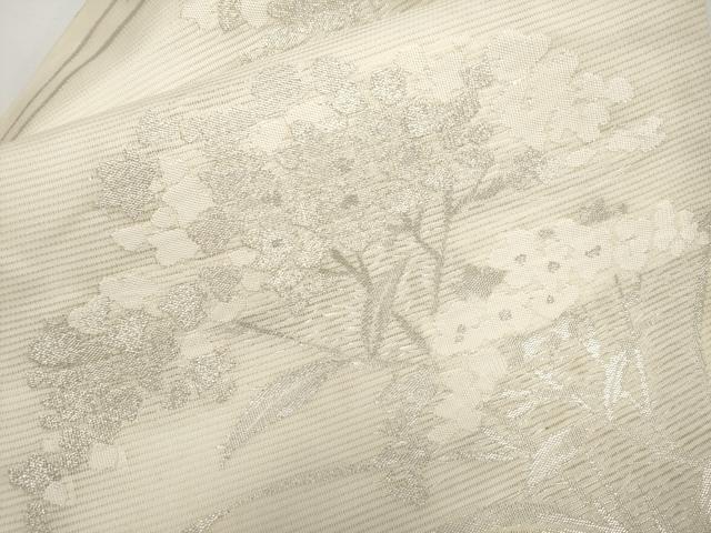 平和屋着物*夏物 九寸名古屋帯 紫陽花 銀糸 正絹 逸品 CABI8611tx