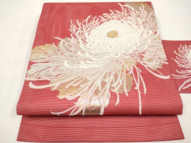 平和屋着物*夏物 九寸名古屋帯 乱菊 金銀糸 正絹 逸品 CABI8615tx