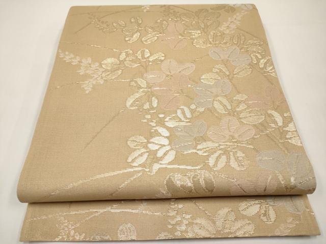 平和屋着物*夏物 六通柄袋帯 萩文 金糸 正絹 逸品 CABI8630tx