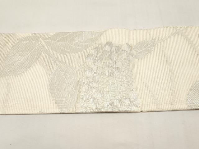 平和屋着物*夏物 九寸名古屋帯 紫陽花 銀糸 正絹 逸品 CABI8633tx