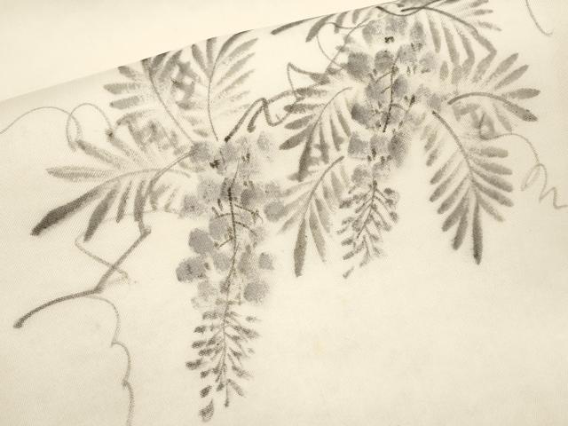 平和屋着物*夏物 九寸名古屋帯 作家物 手描き 藤花房 正絹 逸品 CABI8642tx