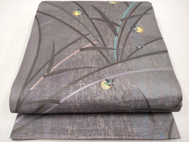 平和屋着物*夏物 六通柄袋帯 唐織 ホタル 金糸 正絹 逸品 CABI8651tx