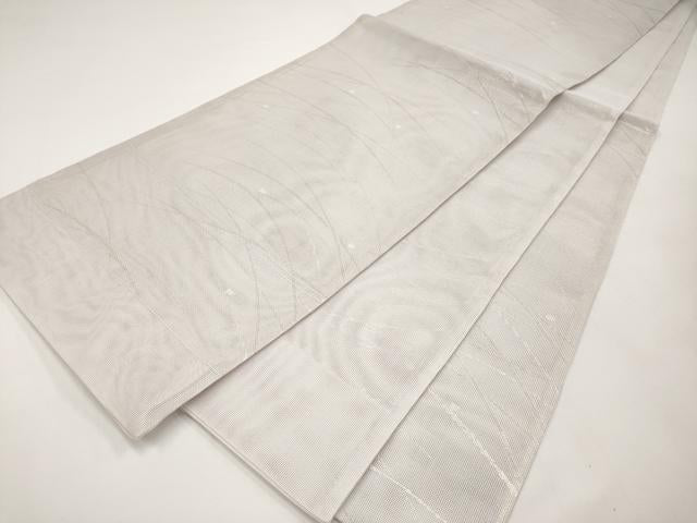 平和屋着物*夏物 六通柄袋帯 露芝文 銀糸 正絹 逸品 CABI8656tx