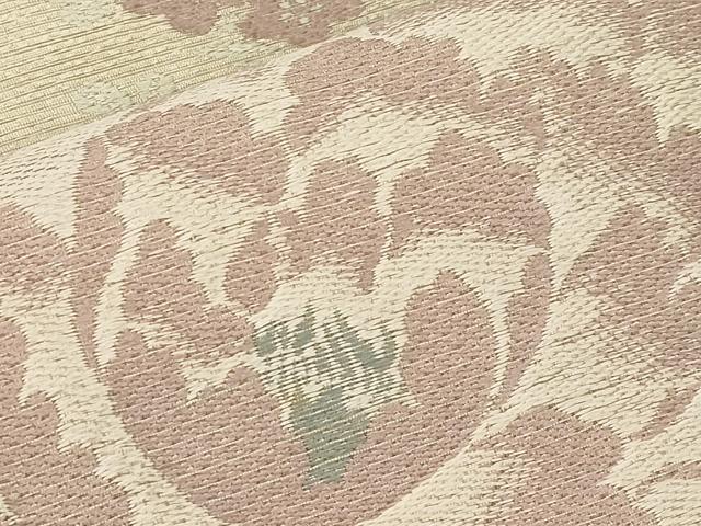 平和屋着物*夏物 アンティーク 大正ロマン 丸帯 唐織 几帳枝花文 引き抜き帯 正絹 逸品 CABI8657tx