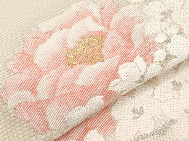 平和屋着物*夏物 九寸名古屋帯 唐織 枝花文 正絹 逸品 CABI8667tx