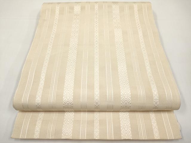 平和屋着物*夏物 本場筑前博多織 八寸名古屋帯 紗献上 丁子色 正絹 逸品 CABI8674tx