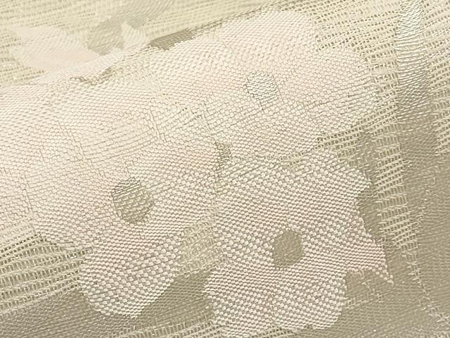 平和屋着物*夏物 六通柄袋帯 草花文 銀糸 正絹 逸品 CABI8706tx