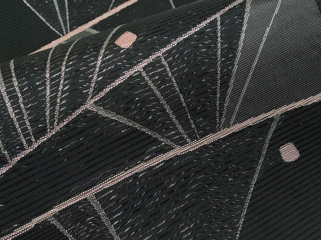 平和屋着物*夏物 六通柄 京袋帯 切嵌文 黒地 銀糸 CABI8717tx