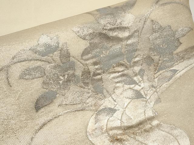 平和屋着物*夏物 九寸開き名古屋帯 桔梗 銀糸 正絹 逸品 CABI8724tx