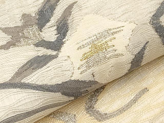 平和屋着物*夏物 太鼓柄袋帯 すくい織 籬枝花文 金銀糸 正絹 逸品 CABI8736tx