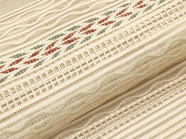 平和屋着物*夏物 八寸名古屋帯 絽綴れ 横段文 金銀糸 正絹 逸品 CABI8748tx