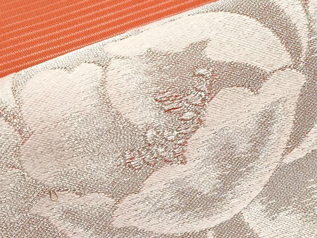 平和屋着物*夏物 九寸名古屋帯 牡丹唐草文 金銀糸 正絹 逸品 CABI8754tx