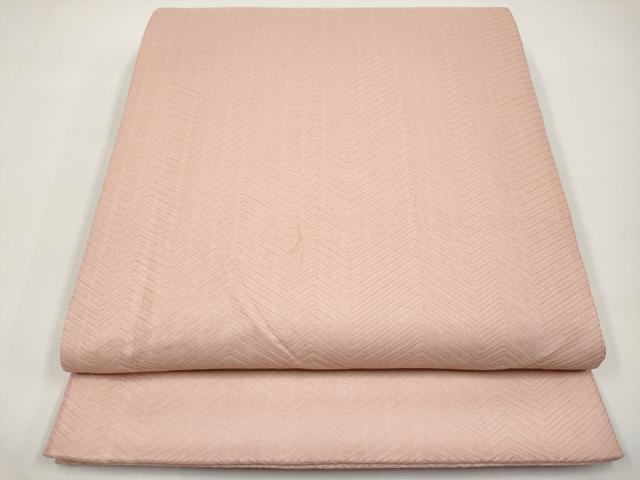 平和屋着物*夏物 全通柄袋帯 抽象文 水柿色 正絹 逸品 CABI8781tx