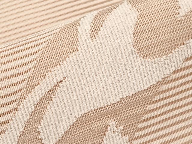 平和屋着物*夏物 八寸名古屋帯 絽綴れ 枝葉文 洗柿色 正絹 逸品 未使用 CABI8790tx