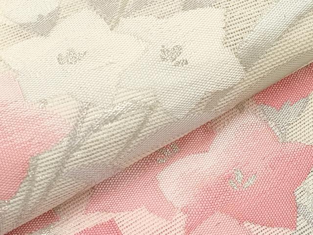 平和屋着物*夏物 九寸名古屋帯 桔梗 銀糸 正絹 逸品 未使用 CABI8793tx