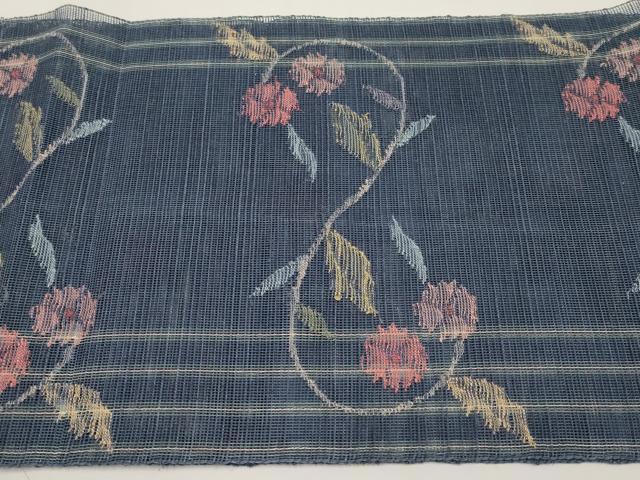 平和屋着物*夏物 1854年創業 帯屋捨松 八寸名古屋帯 枝花文 正絹 逸品 CABI8800tx