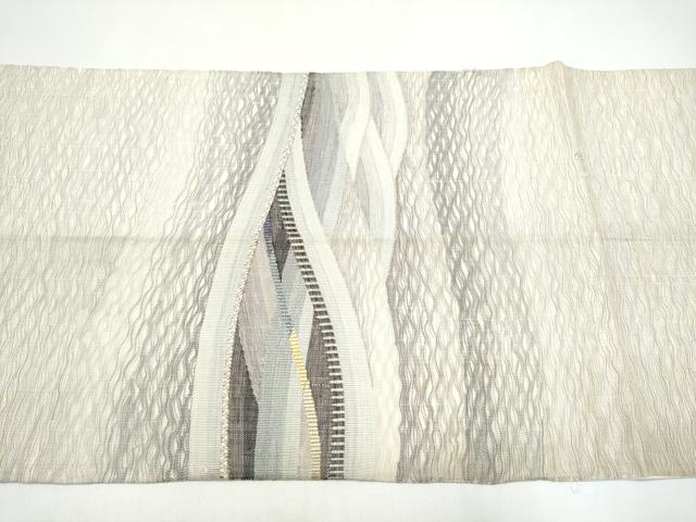 平和屋着物▽太鼓柄袋帯 スリーシーズン 春夏秋 すくい織 幾何学文様 正絹 逸品 CABI8803hy