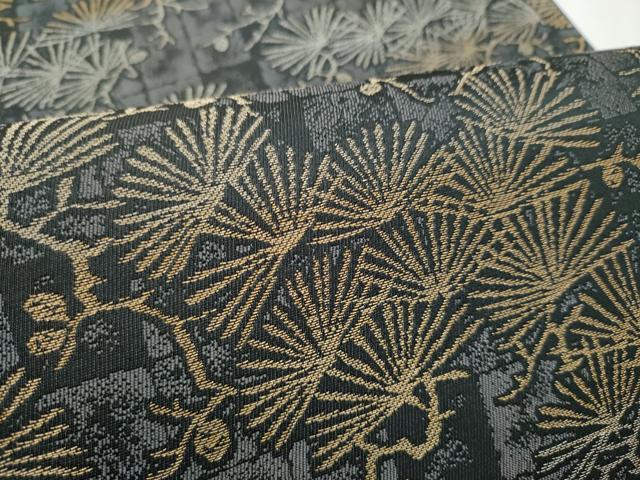 平和屋着物●全通柄袋帯 松 金銀糸 正絹 逸品 CABI8813hy