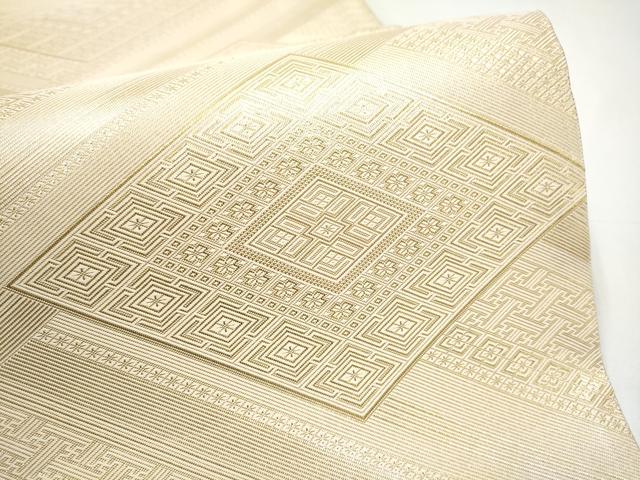平和屋着物●佐賀錦 本場筑前博多織 全通柄袋帯 地紙枝梅笹文 宮本信一作 証紙付き 正絹 逸品 CABI8818hy