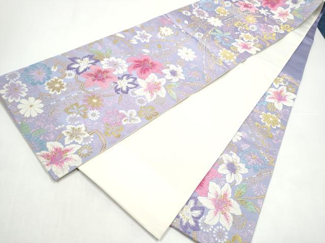 平和屋着物●六通柄袋帯 舞花文 金糸 正絹 逸品 CABI8822hy