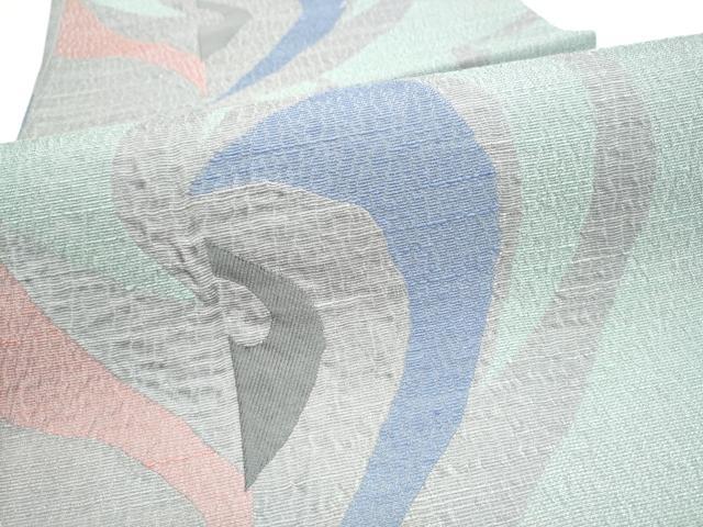 平和屋着物●六通柄袋帯 幾何学文様 正絹 逸品 CABI8825hy