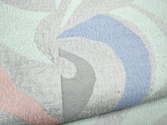 平和屋着物●六通柄袋帯 幾何学文様 正絹 逸品 CABI8825hy
