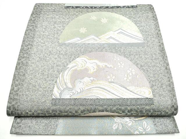 平和屋着物●六通柄袋帯 映調四季文 金銀糸 正絹 逸品 CABI8830hy