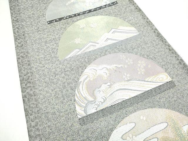 平和屋着物●六通柄袋帯 映調四季文 金銀糸 正絹 逸品 CABI8830hy