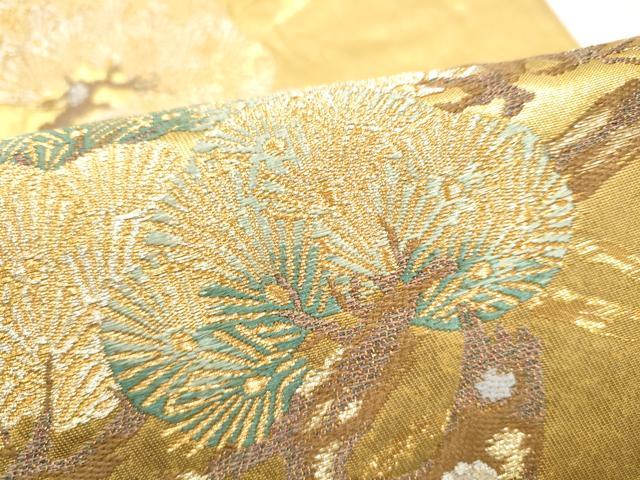 平和屋着物●六通柄袋帯 瑞松寿文 金銀糸 正絹 逸品 CABI8840hy