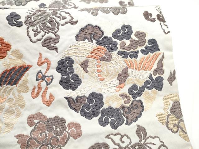 平和屋着物●六通柄袋帯 唐織 龍 花鳥丸文 金糸 正絹 逸品 CABI8853hy