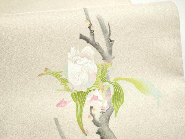 平和屋着物●本加賀友禅作家 矢田博 太鼓柄袋帯 綴れ 枝花文 金糸 正絹 逸品 CABI8856hy