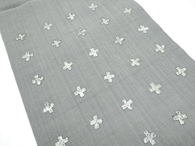 平和屋着物▽Maru Factory 丸山正 太鼓柄袋帯 スリーシーズン 春夏秋 幾何学文様 正絹 逸品 CABI8857hy