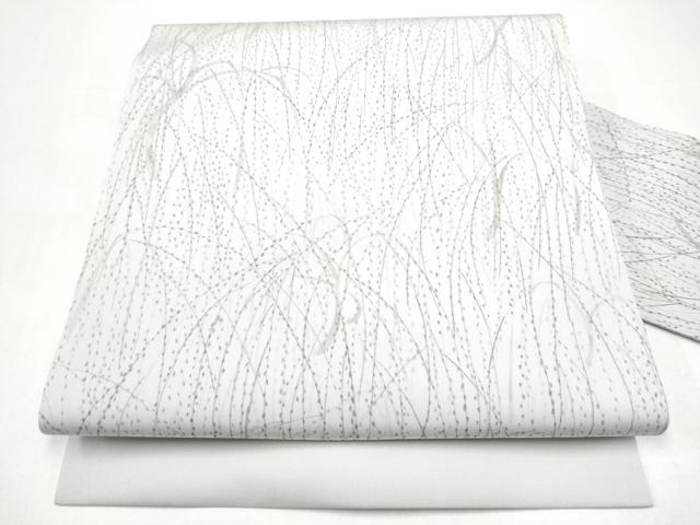 平和屋着物●塩瀬 九寸名古屋帯 手描き 枝垂れ柳 正絹 逸品 CABI8901hy