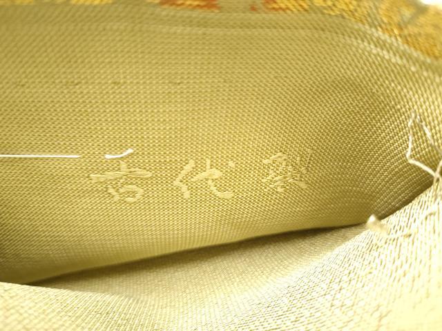 平和屋着物●六通柄袋帯 古代裂 金糸 正絹 逸品 CABI8922hy